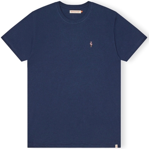 textil Hombre Tops y Camisetas Revolution T-Shirt Regular 1364 FLA - Navy Mel Azul