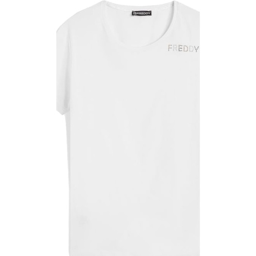 textil Mujer Tops y Camisetas Freddy T-Shirt Manica Corta Blanco