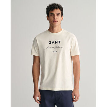 textil Hombre Tops y Camisetas Gant Camiseta con estampado  Script Graphic Beige