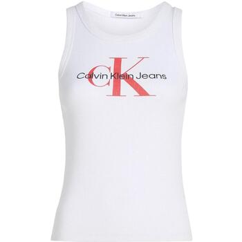textil Mujer Tops y Camisetas Calvin Klein Jeans J20J223160YAF Blanco
