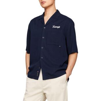 textil Hombre Camisas manga larga Tommy Jeans DM0DM18945C1G Azul