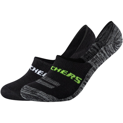 Accesorios Calcetines Skechers 2PPK Mesh Ventilation Footies Socks Negro