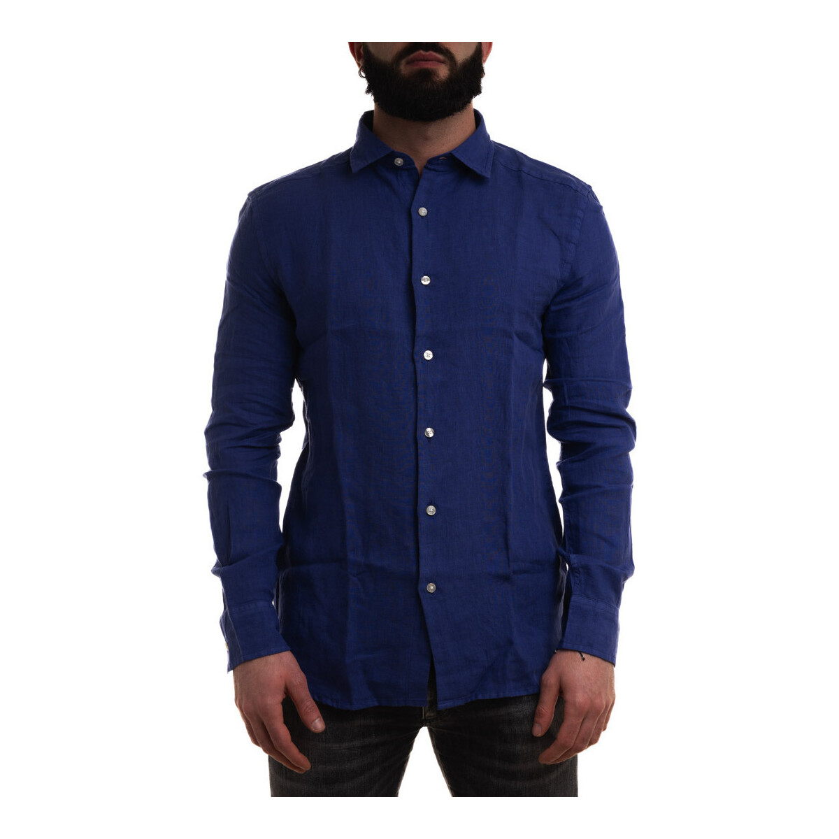 textil Hombre Camisas manga larga Peuterey PEU5167 Azul