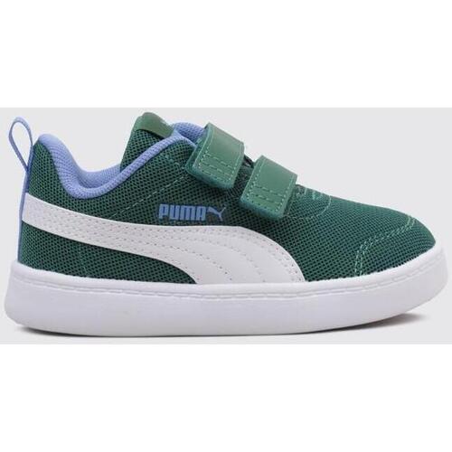 Zapatos Niño Zapatillas bajas Puma COURTFLEX V2 MESH  PS Verde