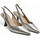 Zapatos Mujer Mocasín Ezzio salon abierto talon tacon 8 cm fabricado en españa Oro