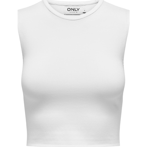textil Mujer Camisetas sin mangas Only  Blanco