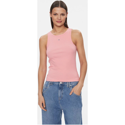 textil Tops y Camisetas Tommy Jeans DW0DW17382 - Mujer Rosa