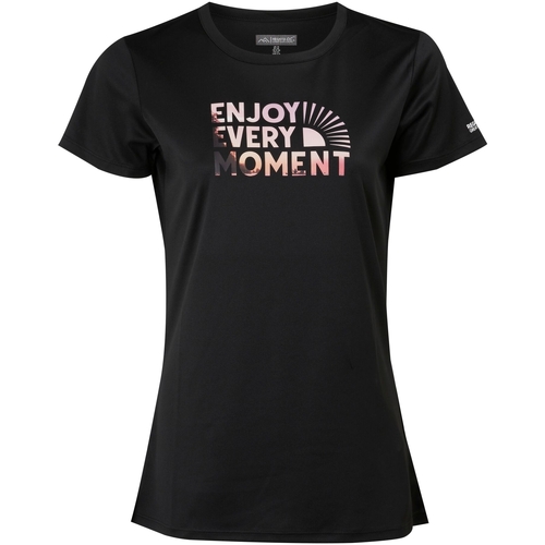 textil Mujer Camisetas manga larga Regatta Fingal VIII Enjoy Every Moment Negro