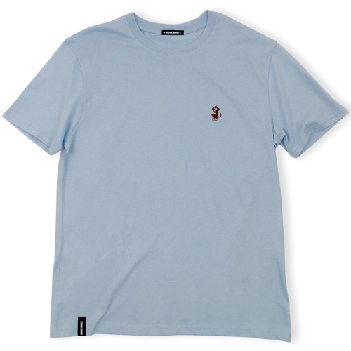 textil Hombre Tops y Camisetas Organic Monkey Monkey Watch T-Shirt - Blue Macarron Azul