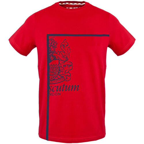 textil Hombre Camisetas manga corta Aquascutum - tsia127 Rojo