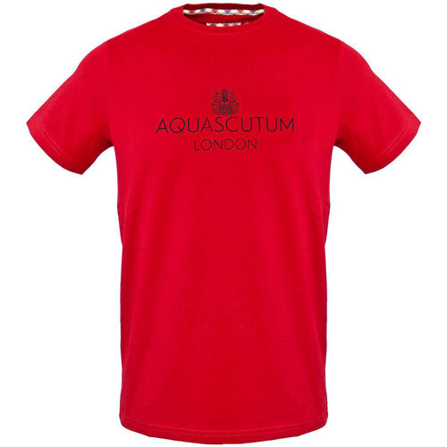 textil Hombre Camisetas manga corta Aquascutum - tsia126 Rojo