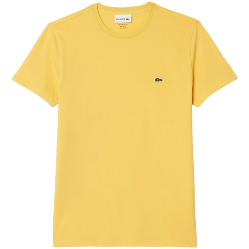textil Hombre Tops y Camisetas Lacoste TH6709 Amarillo