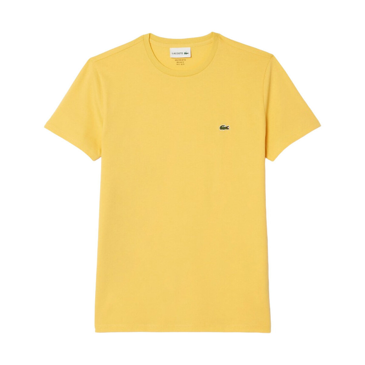 textil Hombre Tops y Camisetas Lacoste TH6709 Amarillo