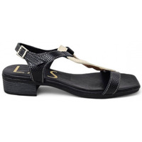 Zapatos Mujer Mocasín Lolas sandalia combinada con tacon 2 cm fabricada en españa Negro