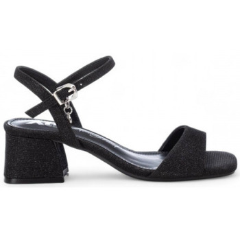 Zapatos Mujer Mocasín Xti sandalia con tacon 4 cm y tejido fantasia Negro