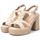 Zapatos Mujer Mocasín Xti sandalia croche con tacon y plataforma de esparto Beige