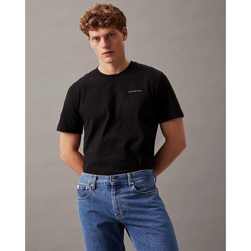 textil Hombre Camisetas manga corta Calvin Klein Jeans J30J325679BEH Negro