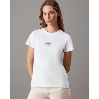 textil Mujer Tops y Camisetas Calvin Klein Jeans J20J223563YAF Blanco