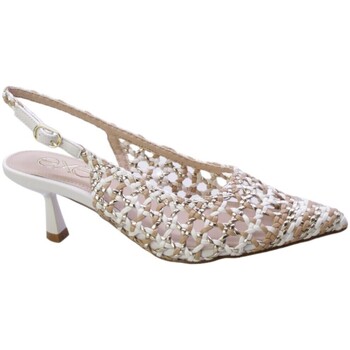 Zapatos Mujer Zapatos de tacón Exé Shoes Decollete Donna Bianco/Oro Selena-850 Blanco