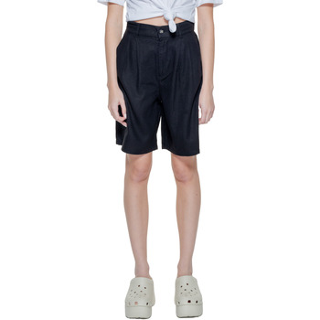 textil Mujer Shorts / Bermudas Only Onlcaro Hw Wide Linen Bl Cc Tlr 15278792 Negro