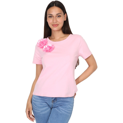 textil Mujer Camisetas manga corta La Modeuse 71666_P168466 Rosa