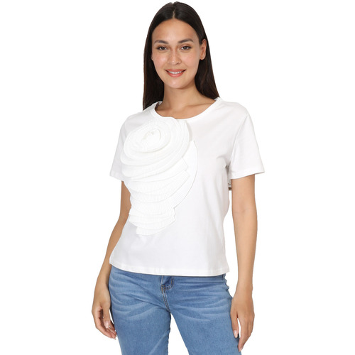 textil Mujer Camisetas manga corta La Modeuse 71695_P168516 Blanco