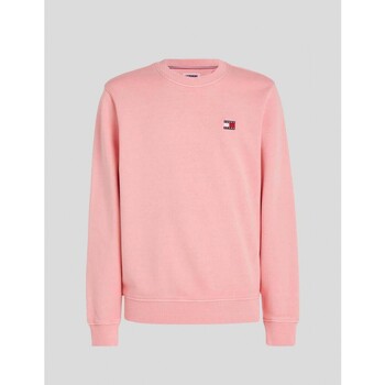 textil Hombre Sudaderas Tommy Jeans SUDADERA  WASHED BADGE CREW  TIC PINK Rosa