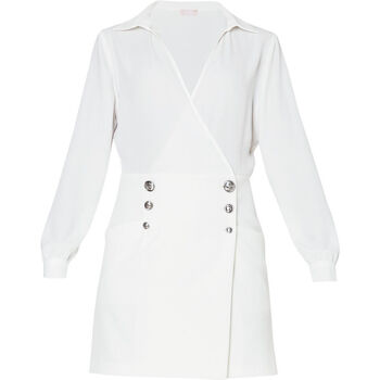 textil Mujer Vestidos cortos Liu Jo Vestido de doble botonadura con botones Blanco