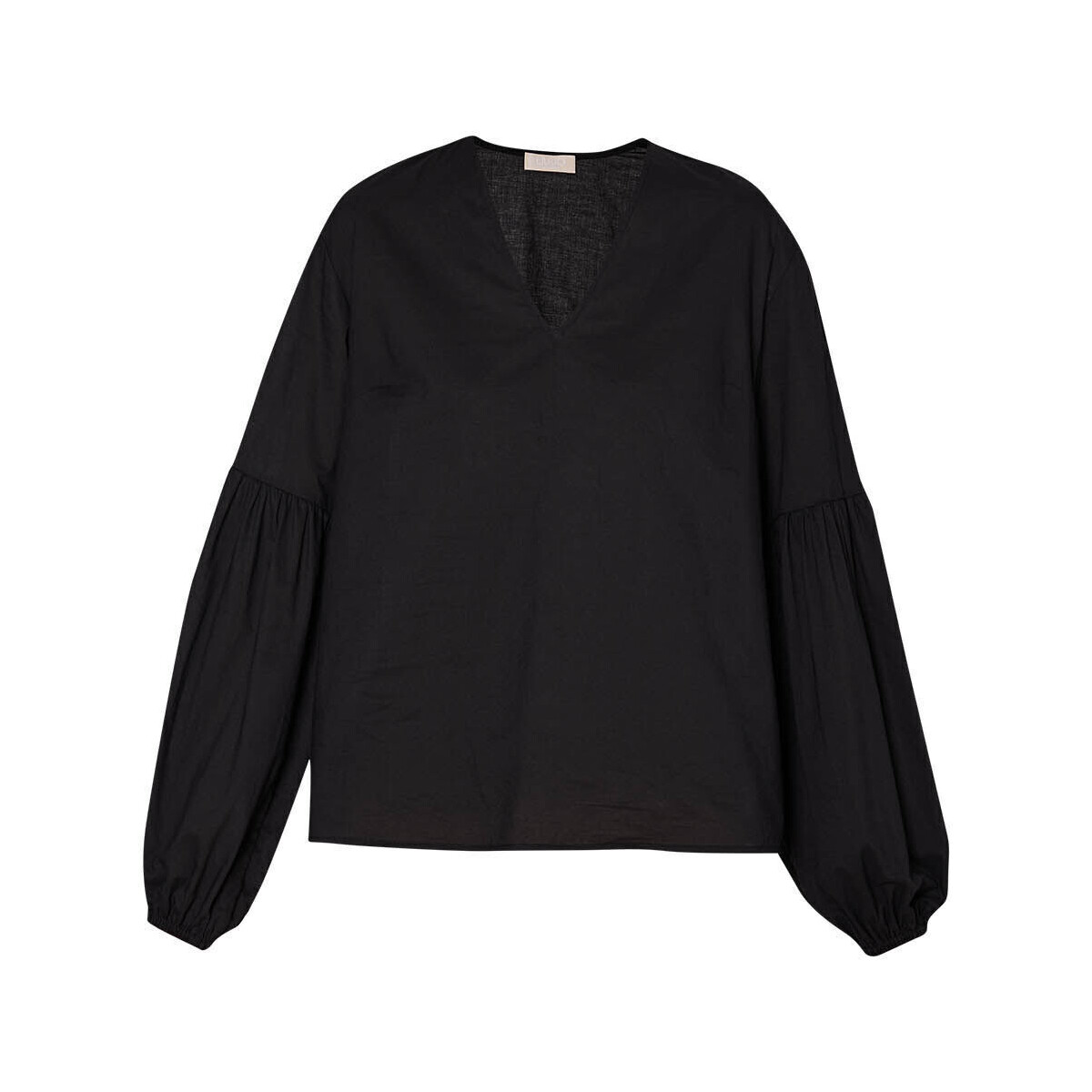 textil Mujer Tops / Blusas Liu Jo Blusa negra de muselina de algodón Negro