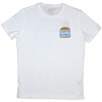 textil Hombre Camisetas manga corta Bl'ker Camiseta Surfer King Hombre Off White Blanco