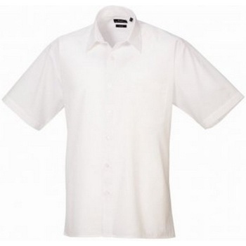 textil Hombre Camisas manga corta Premier Poplin Blanco