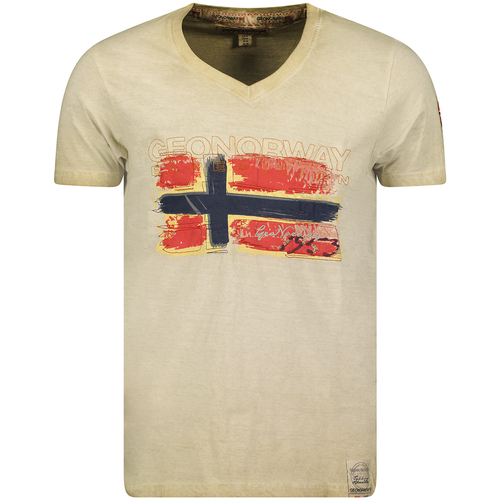textil Hombre Camisetas manga corta Geo Norway SW1561HGN-BEIGE Beige