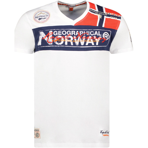 textil Hombre Camisetas manga corta Geographical Norway SX1130HGN-White Blanco