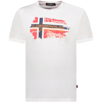 textil Hombre Camisetas manga corta Geographical Norway SY1366HGN-White Blanco
