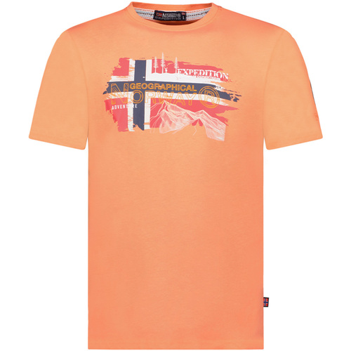 textil Hombre Camisetas manga corta Geographical Norway SY1366HGN-Coral Rojo