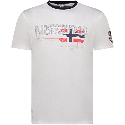 textil Hombre Camisetas manga corta Geographical Norway SY1450HGN-White Blanco