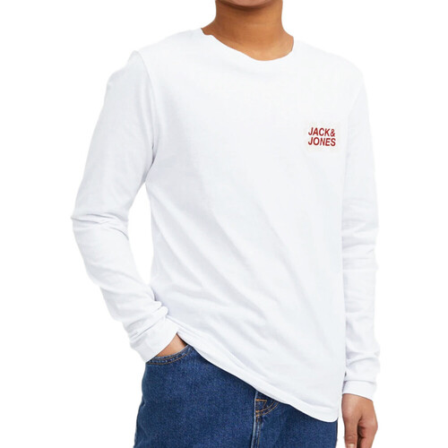 textil Niño Camisetas manga larga Jack & Jones  Blanco