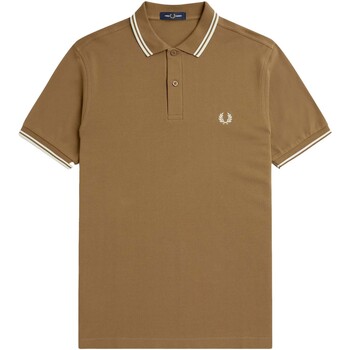 textil Hombre Polos manga corta Fred Perry Fp Twin Tipped Fred Perry Shirt Marrón