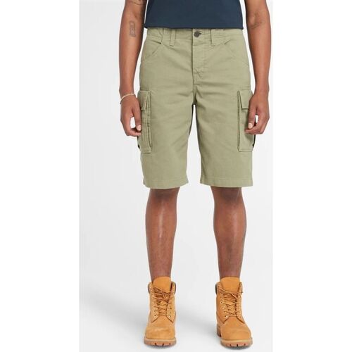textil Hombre Shorts / Bermudas Timberland TB0A5U1B - BROOKLINE TWILL CARGO SHORT-5901 CASSEL EARTH Verde