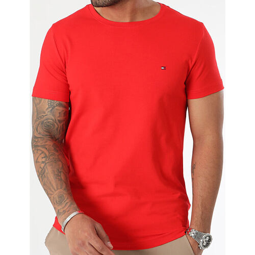 textil Hombre Camisetas manga corta Tommy Hilfiger  Rojo