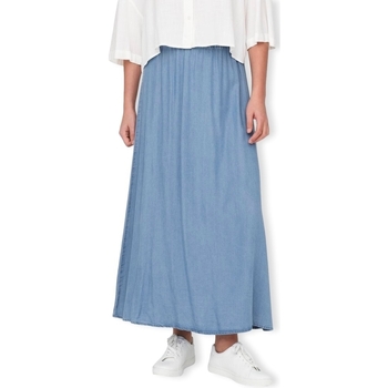 textil Mujer Faldas Only Pena Venedig Long Skirt - Medium Blue Denim Azul