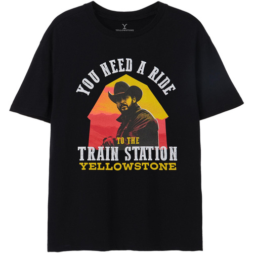 textil Hombre Camisetas manga larga Yellowstone Need A Ride Negro