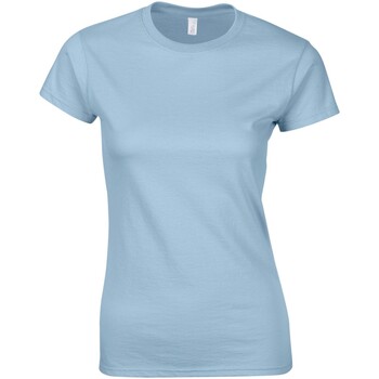 textil Mujer Camisetas manga larga Gildan Softstyle Azul
