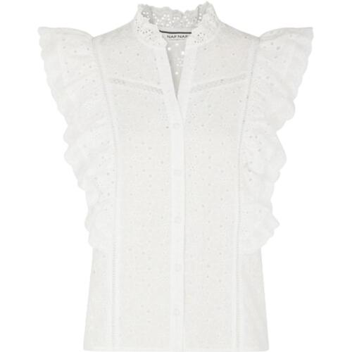 textil Mujer Tops / Blusas Naf Naf AENC67 0333 Blanco