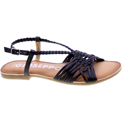 Zapatos Mujer Sandalias Gioseppo Sandalo Donna Nero Aidone/71745 Negro