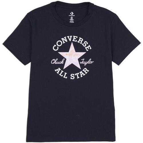 textil Mujer Camisetas manga corta Converse 10026362-A02 Negro
