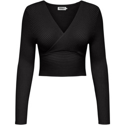 textil Mujer Tops / Blusas Only Onlhonor Ls V-Neck Cc Knt 15310652 Negro
