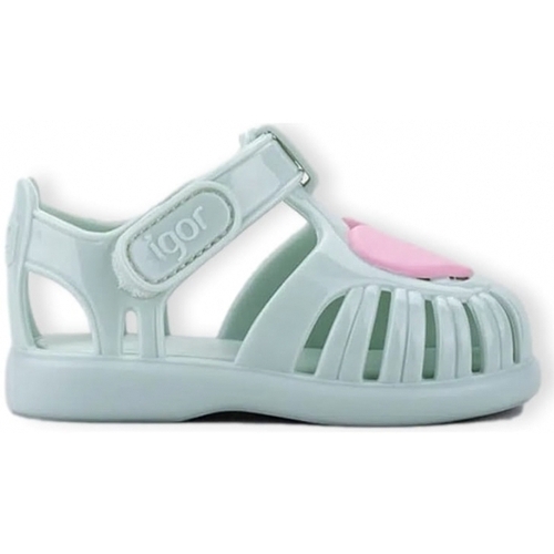 Zapatos Niños Sandalias IGOR Baby Tobby Gloss Love - Menta Verde