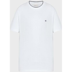 textil Hombre Tops y Camisetas Gant Camiseta Regular Fit Piqué Blanco