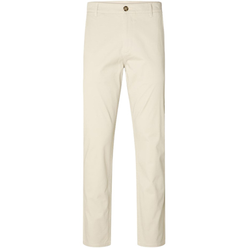 textil Hombre Pantalones Selected Slh175-Slim Bill Pant Flex Noos Blanco